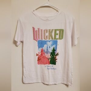 Wicked Short-Sleeve Graphic Tee - White with Pink & Green Print